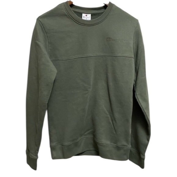 Champion Green Crewneck Sweatshirt Olive Sage Green Men’s Small - Picture 1 of 8